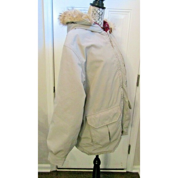 Vtg 70s 80s Woolrich Artic Parker Hooded Coyote Fur Trim Wool Lined Jacket M/L - Picture 3 of 8